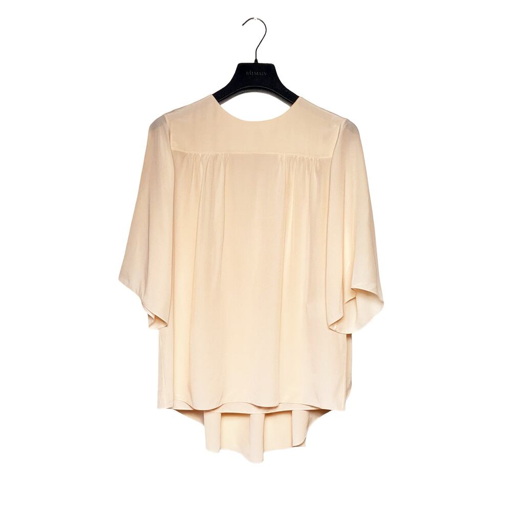 Chloe $1,600 Sandy Pink Silk Boho Blouse Size 38 EU 6 US Small